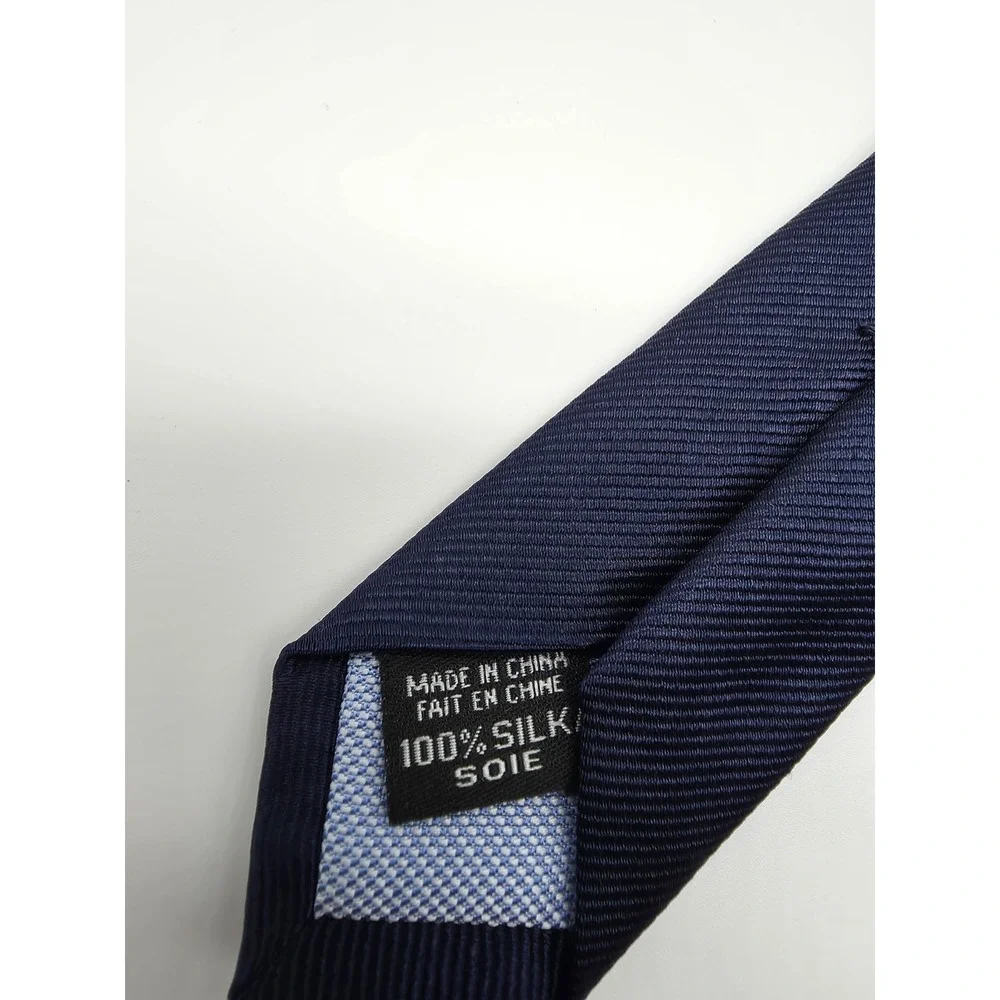 Tommy Hilfiger 100% Silk Necktie Blue White Plaid Tie 60